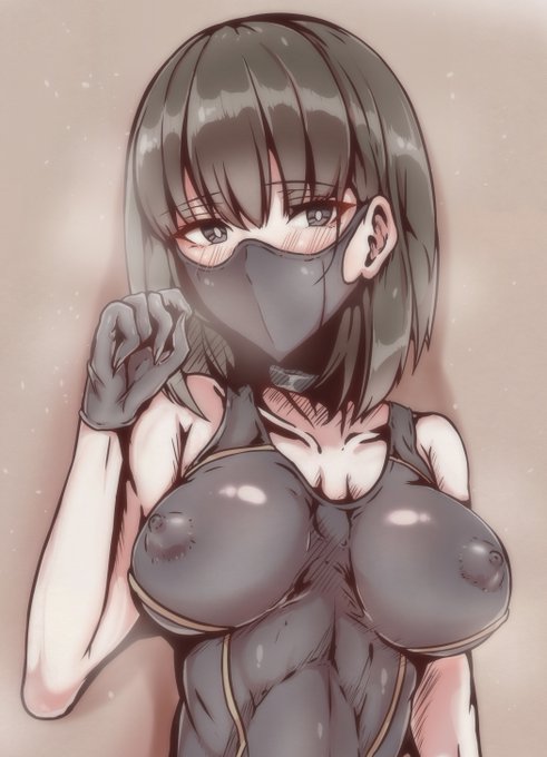 アオイ 競泳水着+マスク 