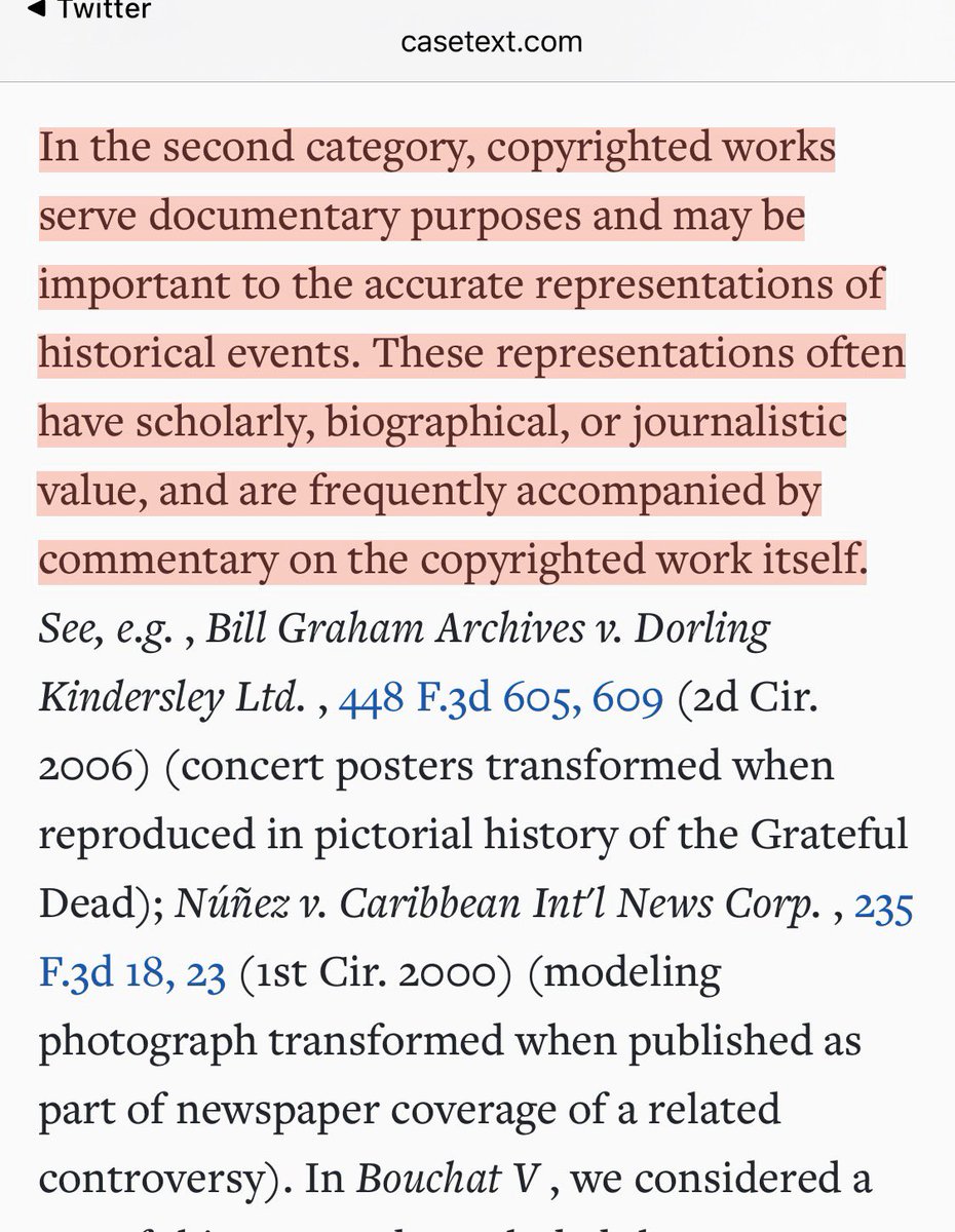 Brammer involved the wholesale reproduction of a photograph for a tourism listing The 4th Circuit ruled that wasn't a fair use under copyright law, and it distinguished that versus other things that are fair use in the 4th CircTake a look, then compare to the infringing tweet