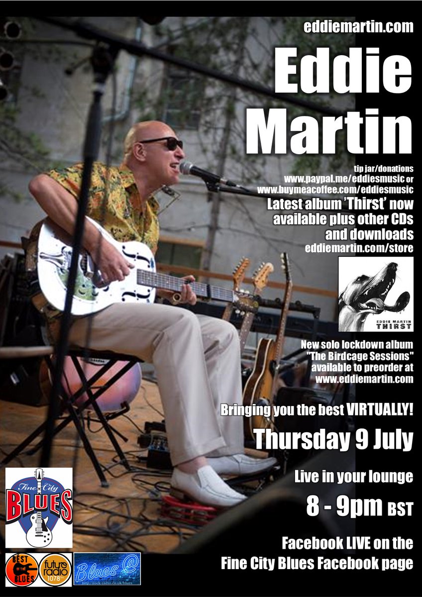 Latest Fine City Blues VIRTUAL Thursday 9 July 8pm UK

EDDIE MARTIN