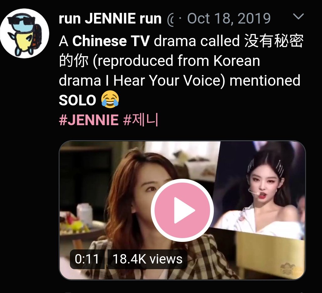 Jennie being mentioned in K dramas. You know you THAT btch when you get mentioned in movies/series period.