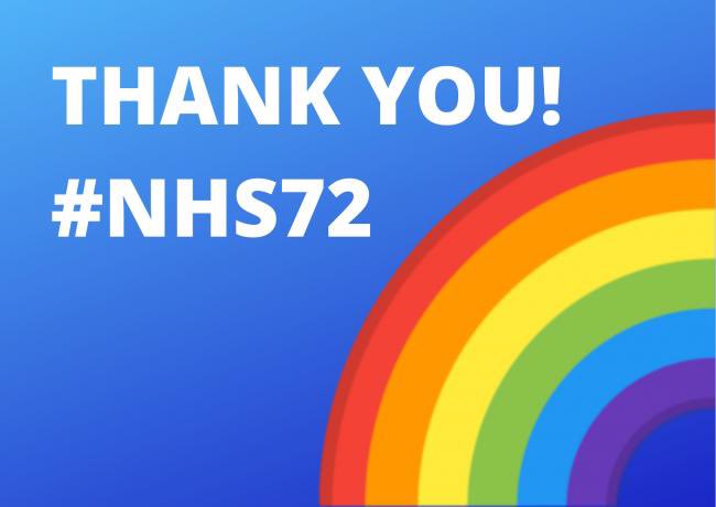 PrideOfBritain's tweet photo. Happy 72nd Birthday to our incredible National Health Service. Thank you to all the health care workers who work tirelessly taking care of our nation, even more so during these unprecedented times 🌈 @NHSCharities #OurPrideofBritain #Whosyours https://t.co/G38QbRYrBf
