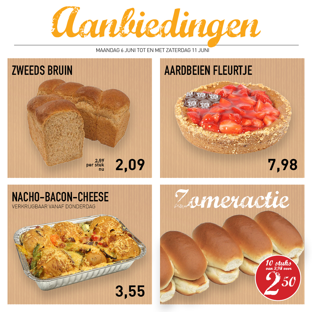 BakkerVandeVen's tweet photo. Onze aanbiedingen van volgende week! Bezoek onze winkel of bestel direct online in de webshop op https://t.co/p3aXOwU3W8   
#bakkervandeven #venhorst #boekel #uden #gemert #beekendonk #stanthonis https://t.co/hzq4UVtlOj