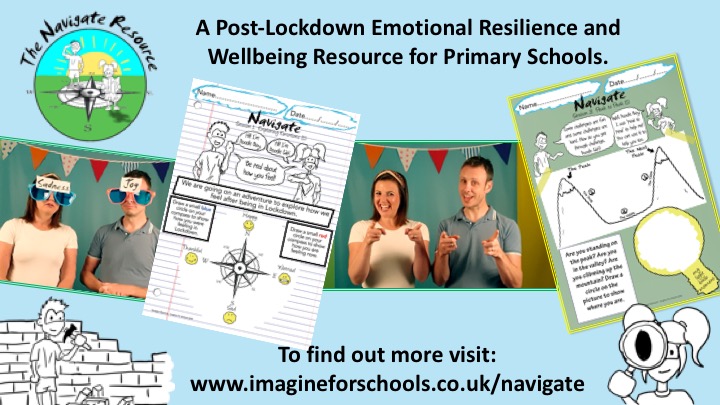 Imagine4schools's tweet photo. 'Navigate' is designed to support your pupils and their emotional wellbeing as they return to school.
Schools are finishing first run through of 'Navigate' with pupils currently in school. All is ready for the whole school launch in September. 
https://t.co/LcXMWtB91f https://t.co/7gjcChaGy2