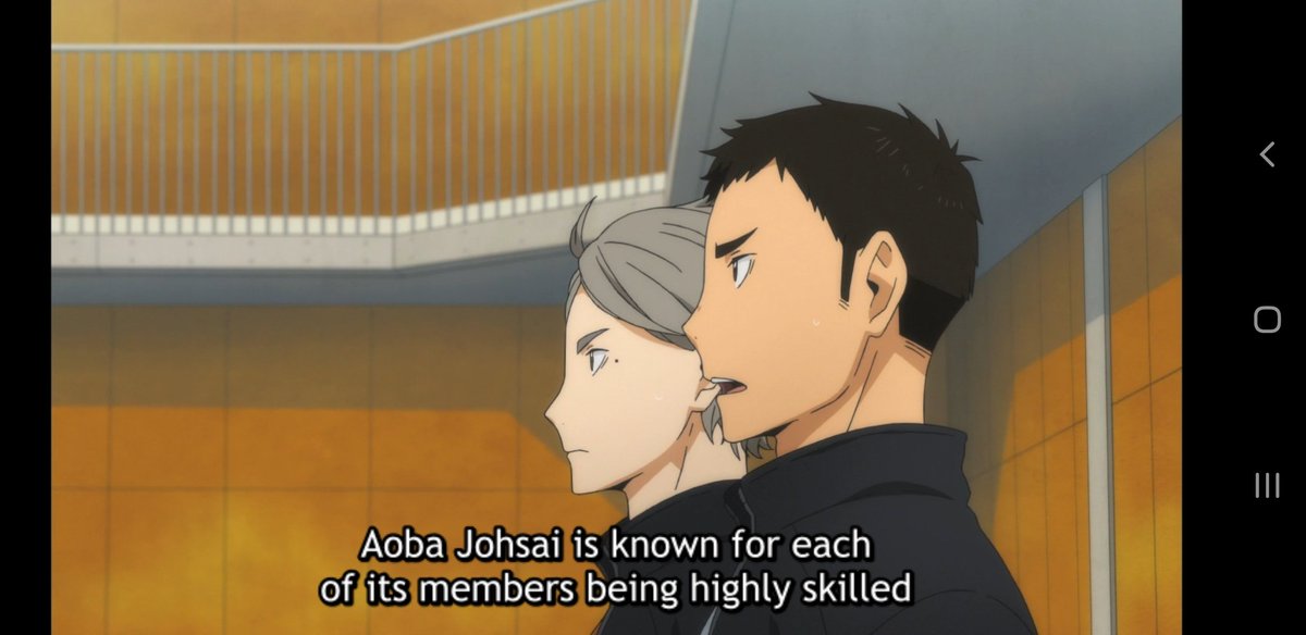 First of all, let's look at the first thing Haikyuu tells us about Seijoh. Daichi literally says they are made up of players who could go to any other team and become the ace.Y'ALL HEARD THAT? GOOD. KEEP THAT IN MIND.