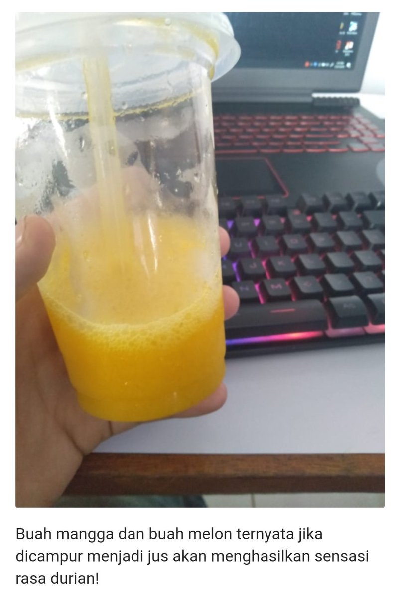 DI UMUR BRP KALIAN TAU KALO
MANGGA + MELON = RASA DURIAN
TANPA BAU DURIAN !!!

SERIUSAN KABAR BAIK INI KALIAN HARUS TAU !!!

cr quora