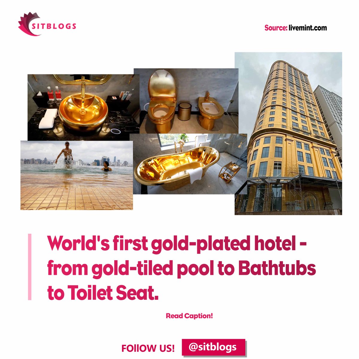 sitblogs's tweet photo. -The hotel cost $200 million to construct with a 24-carat plating across lobbies

-The relatively modest construction price tag was achieved by sourcing the gold plating locally -- significantly reducing costs

Follow @sitblogs ❤️

#trendingnews #sitblogs #somethingistrending https://t.co/53CcXZZn0h