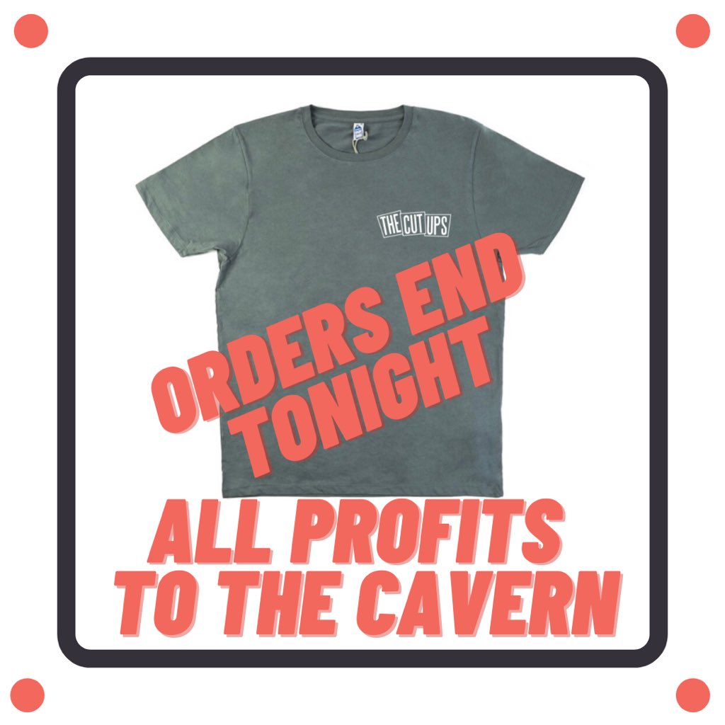 Today’s the last day to buy an exclusive T-shirt to support <a href="/ExeterCavern/">Cavern</a> during these crazy times of no customers and ongoing costs. Thanks to everyone who’s bought one already!

thecutupspunk.bigcartel.com/product/t-shir…