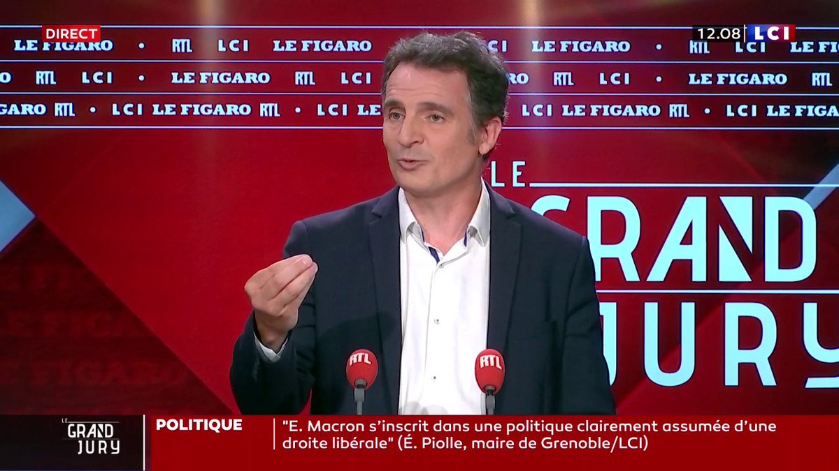LCI's tweet image. 🗣 @EricPiolle, maire @EELV de Grenoble :

"La question environnementale est là. Mais elle n'est pas dissociable de la question sociale et on a vu ce que faisait E. Macron : la casse des retraites, du chômage, des contrats aidés...".

📺 #LeGrandJury avec @Acarrouer sur #La26.