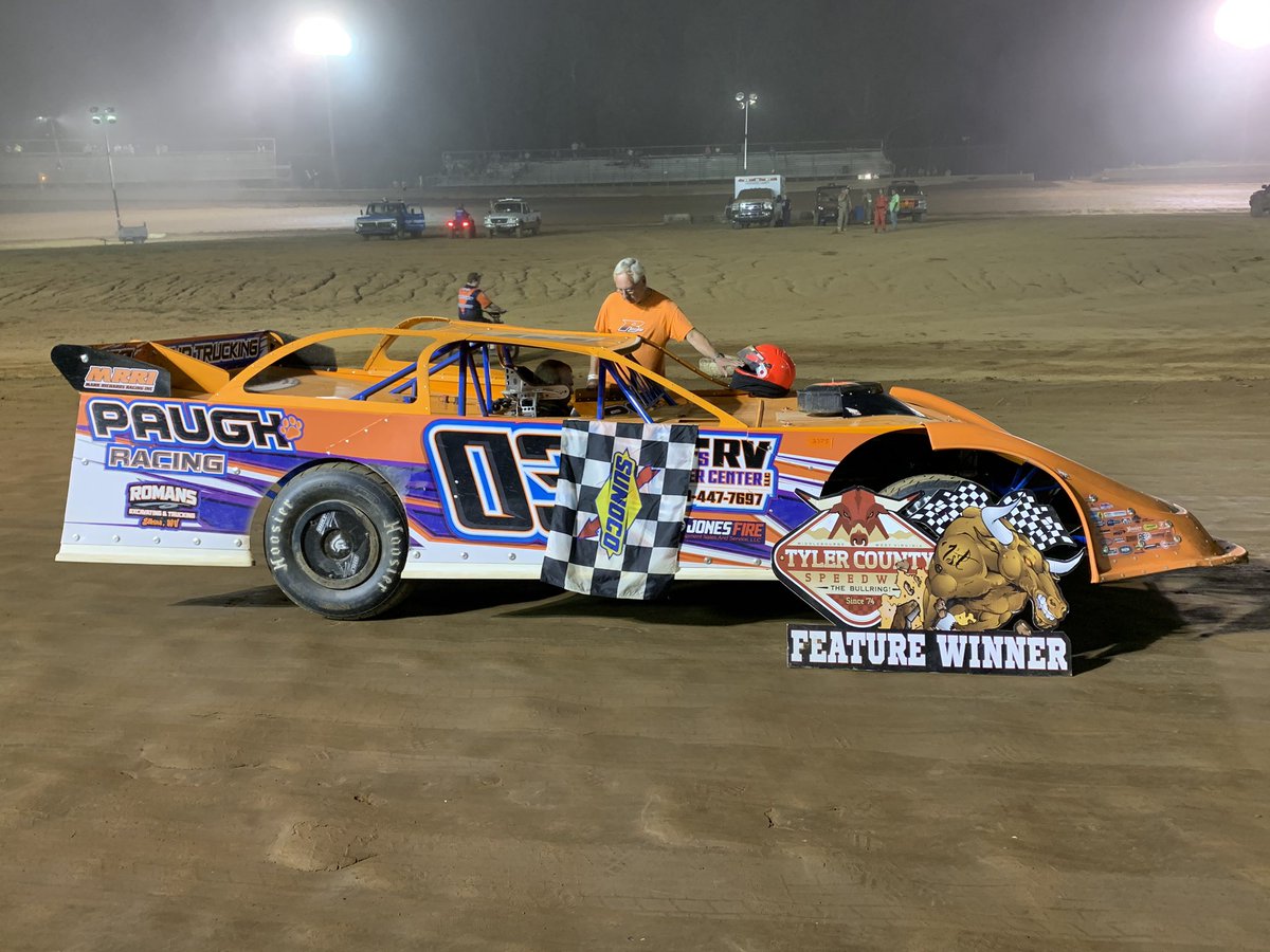 The_Bullring's tweet photo. Garrett Paugh wins tonight’s FASTRAK Crate Late Model Feature!

Top 5
1) Garrett Paugh
2) Brandon Weigle
3) Hayden Jacobs
4) Kyle Thomas
5) Trey Watson https://t.co/ykXICT4emN