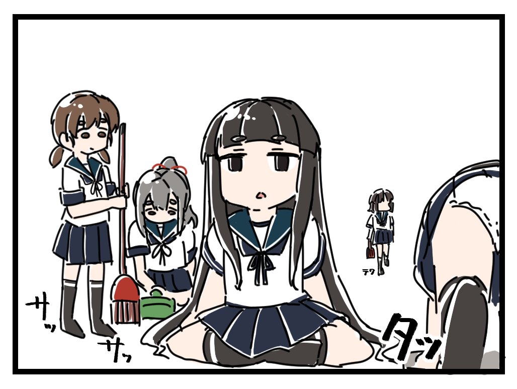 ほぼ何もしない初雪の漫画。 