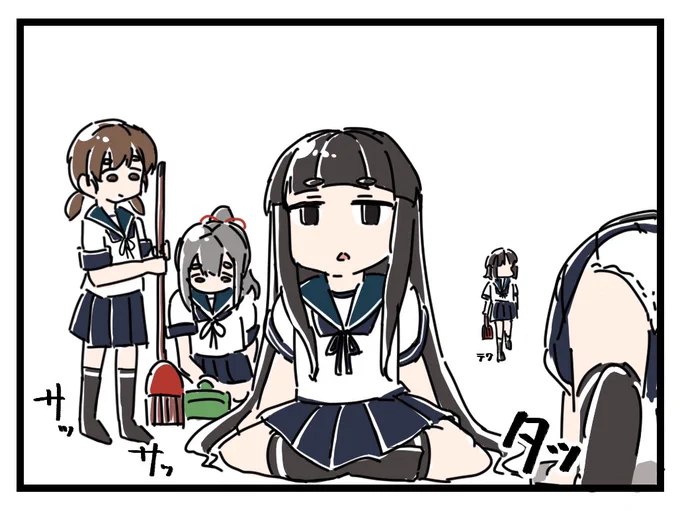 ほぼ何もしない初雪の漫画。 