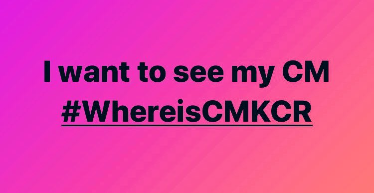 avinash_2620's tweet photo. #WhereisCMKCR ??
@KTRTRS @TelanganaCMO @Eatala_Rajender  
      @kavetiharshith @Surajreddy0003 @ChallaNeeraj @_rahullch @bandisanjay_bjp https://t.co/6qzMlwyfNO