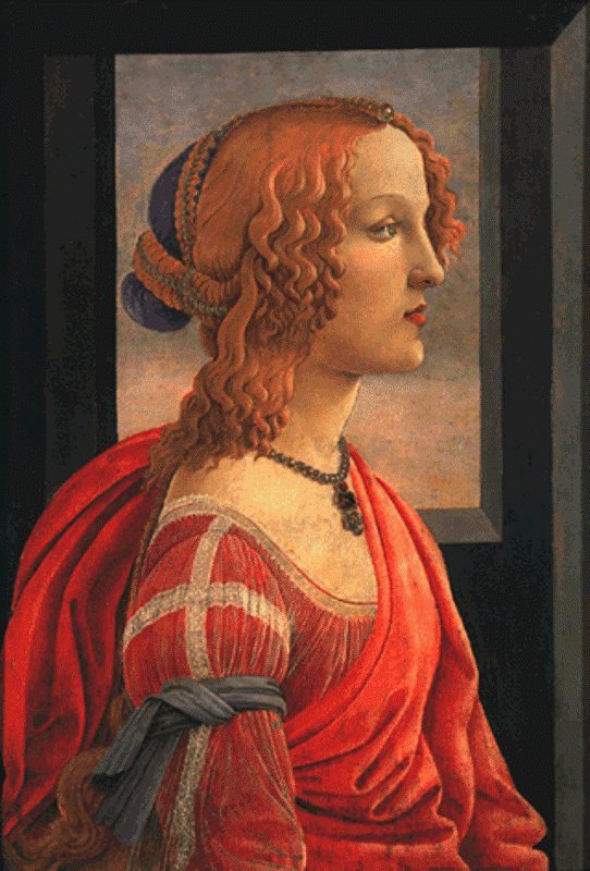 77. Sandro Botticelli profiles/details of Simonetta Vespucci