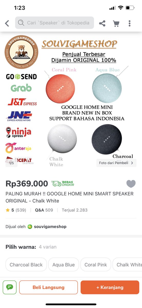 Lanjut yak ke bagian smartnya: gw pake google home mini 1st gen. Sekarang udah murah bgt yak 300rb an. Biar bisa command ala-ala jarvis menurut gw ini cocok bgt buat smartkost low budget.