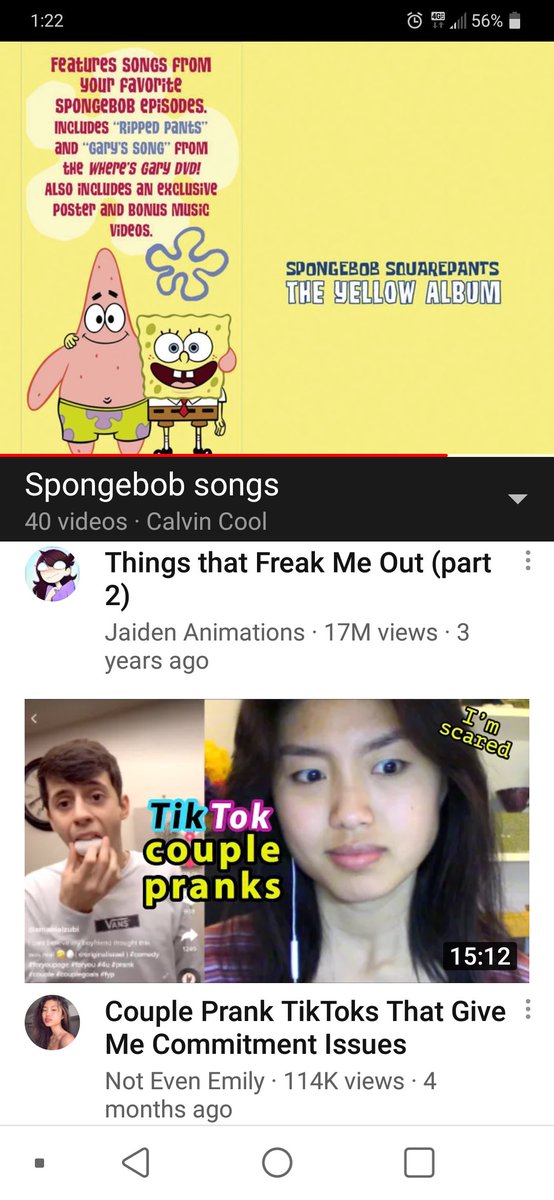 andrea_jade25's tweet photo. Why do I feel like #NotEvenEmily is judging me for listening to #SpongeBob π https://t.co/HEasT6RDQc