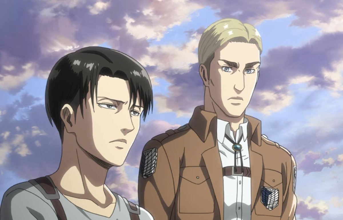LOVlNGLEVI's tweet photo. eruri next to each other throughout the seasons https://t.co/mmRQYyRxkd