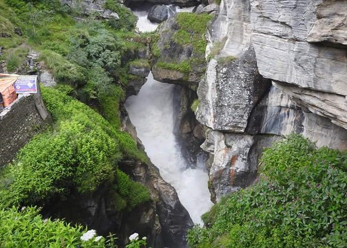 Bhim Pul in Mana villageIt is a stone bridge over Saraswati river. Legend says that Bheem placed the rock to make way for Draupadi to cross the river during their journey.2/4