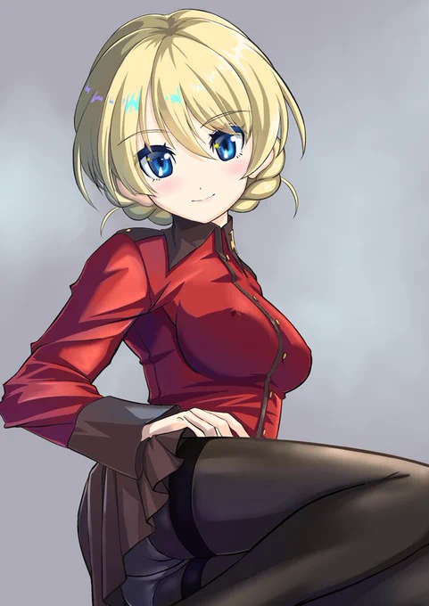 ダー様の戦車服にストッキング履かせてみたお(*'ω'*)
#ガルパン 
