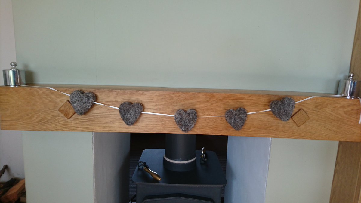 speckled_the's tweet photo. Needle felted using our own Herdwick wool! 🐑
Hanging Herdwicks - £5.50 each 
Single hearts -£3.50 
3 heart garland- £12
5 heart garland -£19 https://t.co/mqHququX4w