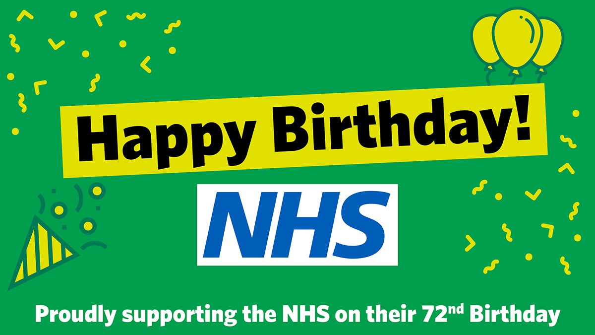 Wishing a very happy birthday to our incredible <a href="/NHSEngland/">NHS England</a> 🎂 We are so proud to work alongside all of the fantastic NHS healthcare staff and volunteers, especially in these unprecedented times. 

From everyone here at St John, #ThankYouTogether for all you do! 🎉 #NHSBirthday