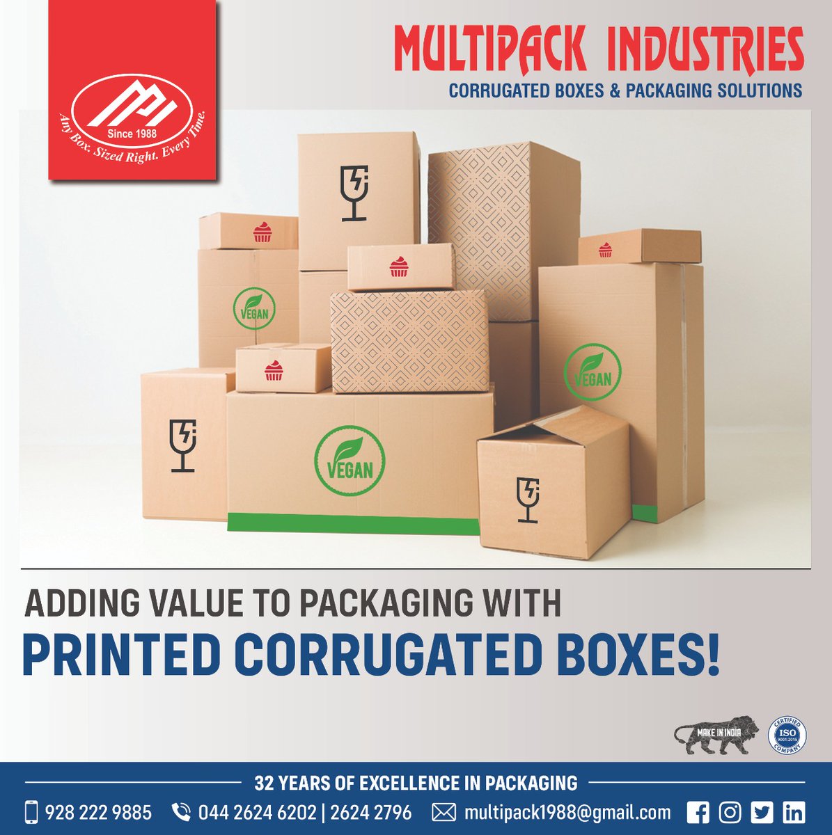 multipackind's tweet photo. Multipack Industries provides a combination of durable, reusable and customised corrugated boxes for delivery perfect packaging.
#multipackindustries #multipack #cartonbox #corrugated #corrugatedbox #printedboxes #attractivepackaging #packaging #printedcorrugatedpackaging https://t.co/TupiGDm9Z6