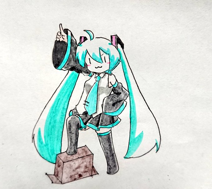 1日1ミクさん、100日目〜っ!!
「なんばーわんっ」なミクさん!
100まで見てくださって、本当にありがとうございますーーー!!!!
今後も毎日ではないかもですが高頻度でお絵描きするつもりなのでぜひ見てねっ(*ノωノ)! 