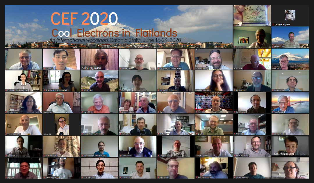 DfaUnict's tweet photo. Cool Electrons in Flatlands #CEF2020 is over: thanks to more than 150 participants from all around the #globe and all #timezones for participanting to the first online international workshop at #unict and #DFA! 🌎 🌍 🌏 🎉 @uni_ct https://t.co/AKByrIzj2S https://t.co/p1qGRreDCf