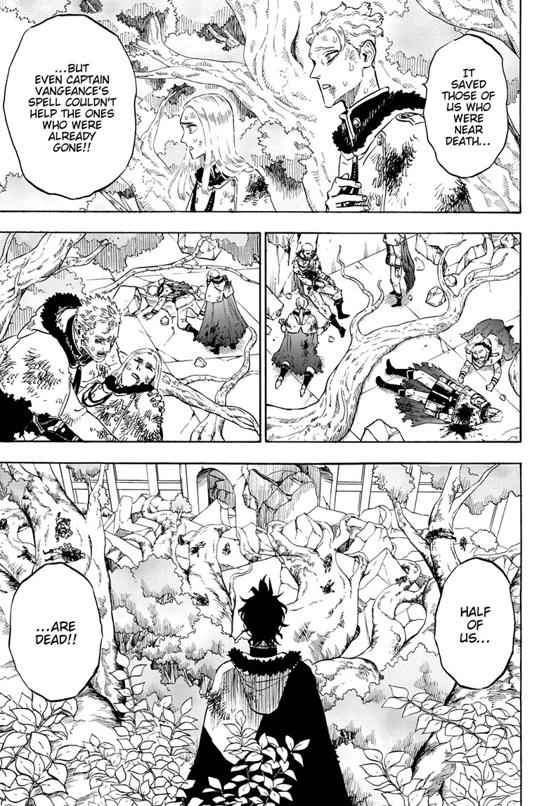 First being the main Elven Hosts, and now being reduced to half in members. Yeesh. Golden Dawn 0-2.Black Clover's stakes are there. Definitely.It would obviously be much better if those stakes would extend more to the main cast than just side-characters, or civilians. 