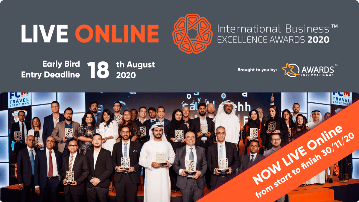 IBXAwards's tweet photo. We're going online!

Due to the public health situation,we’ve decided to hold the International Business Excellence Awards entirely online this year. It was a tough decision but one that had to be made for our customers and employees safety.

Find out more https://t.co/y3eDspWpFs https://t.co/2tZVxQCVb2