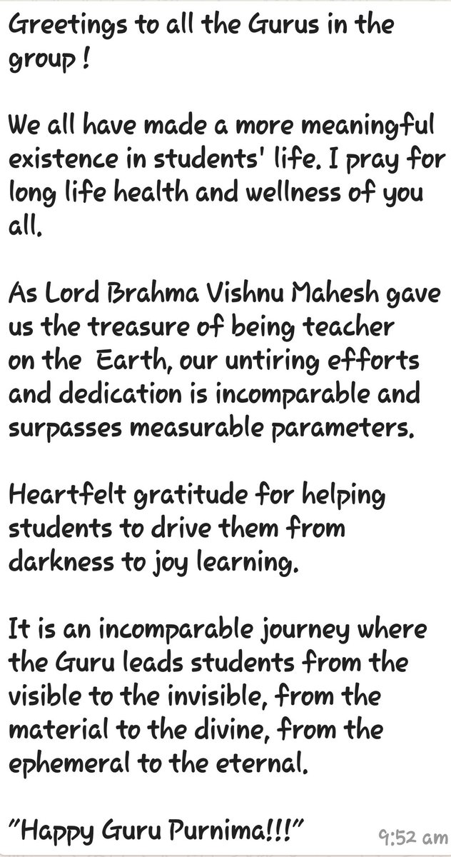MokshaVines's tweet photo. #GuruPurnima
#गुरुपूर्णिमा #GuruPurnima2020 
#गुरू_पूर्णिमा #sundayvibes
#teacher #GuruPoornima

Im proud to be a part of teaching fraternity.
Greetings to all the teachers across the world. 🙏 https://t.co/4kPw85ct9z