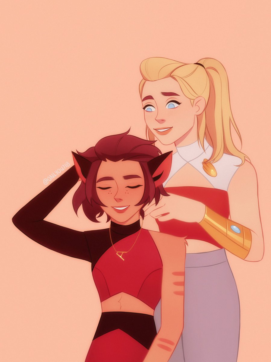 I want to wear her initial on a chain round my neck, not because she owns me but cuz she really knows me🌷 #shera #spop #catradora #catradorafanart