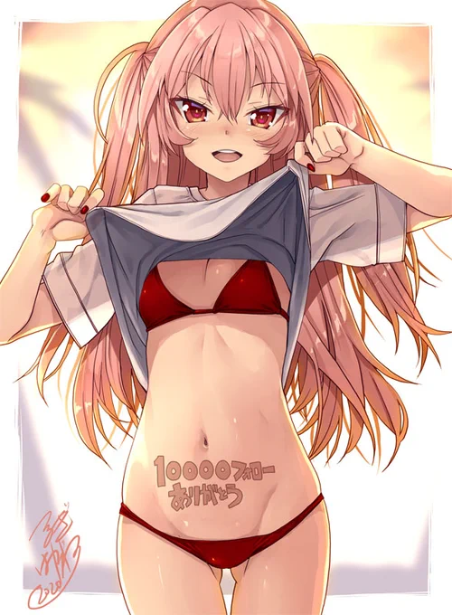 10000フォローありがとうございます!絵
ついでに #ビキニの日 