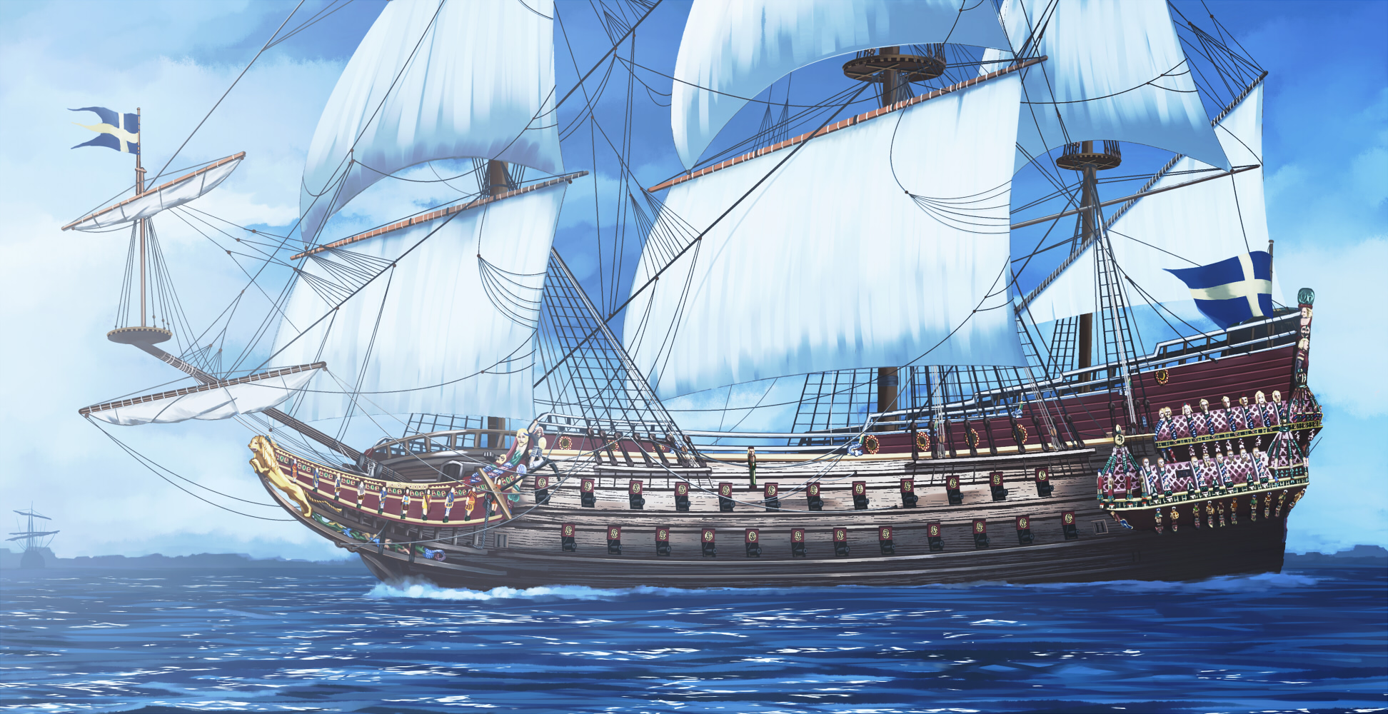 希少超大型/17世紀 WASA/ワサ/1628/戦列艦/スウェーデン/帆船/模型 帆船 ヴァーサ スウェーデン 軍船 モデルシップ WASA ワサ