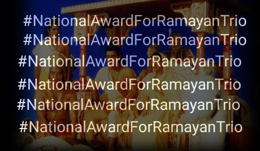 SukkiRajput's tweet photo. @LahriSunil We want #NationalAwardForRamayanTrio https://t.co/RD4GBzxUsJ