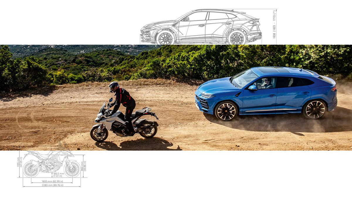 DucatiMotor's tweet photo. State-of-the-art engineering applied to extreme conditions is what makes #Multistrada and Urus innovation pacemakers, for both Ducati and Lamborghini and the rest of the world.
Read more on our Redline Magazine: https://t.co/vhx47nv2Rw
#RedlineMagazine #FollowTheRedline https://t.co/TbZUs8Yx4D