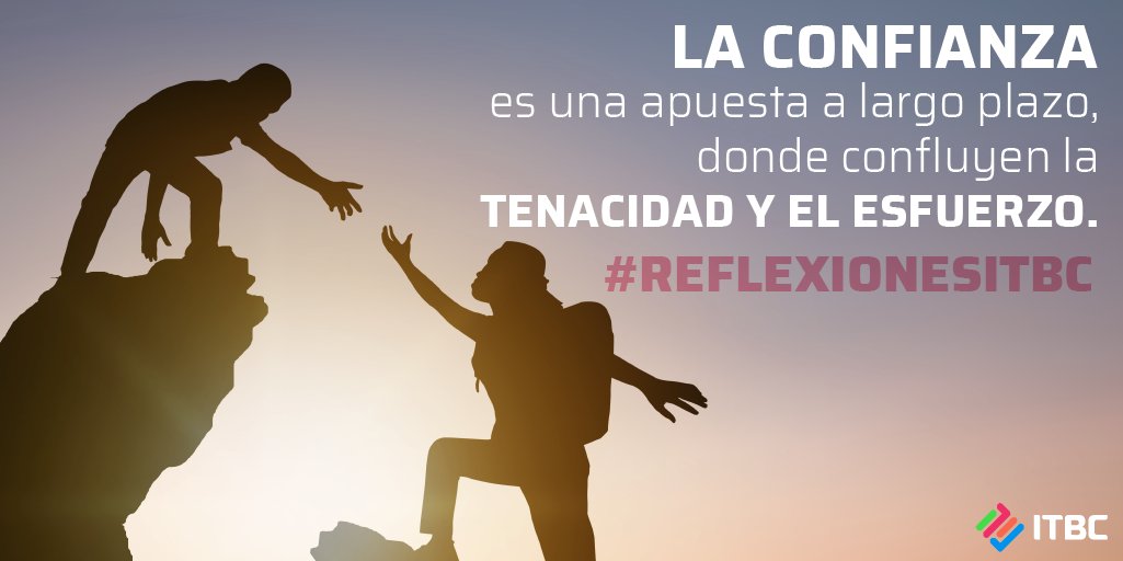 itbc_group's tweet photo. Así somos en todo lo que hacemos:
¡Nunca nos desanimamos ante la adversidad, perseveramos ante la consecución de objetivos, mantenemos metas claras y seguimos siempre adelante!
https://t.co/eN8eiFbZcU
#ReflexionesITBC #teletrabajo #ITBC #constancia #confianza https://t.co/rEIukyBC9O