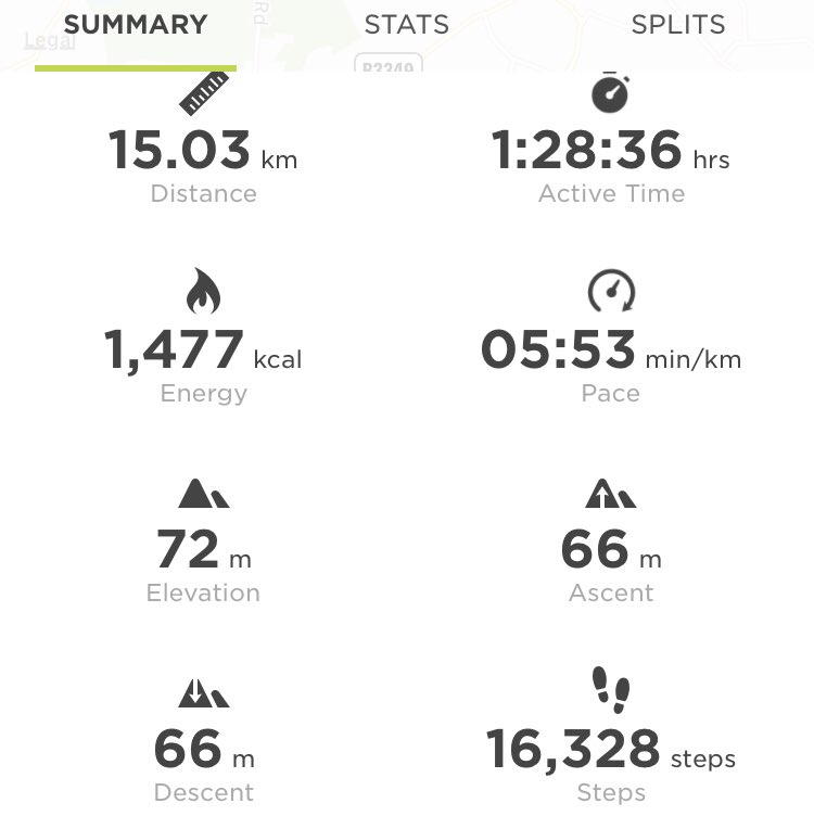 Beat the can't demon today! Happy with 15k or 9 miles in old money #runfatboyrun