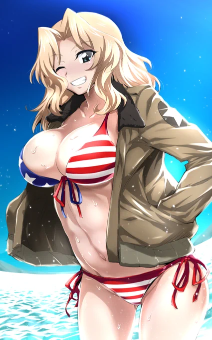 星条旗ビキニなケイさん #ビキニの日 