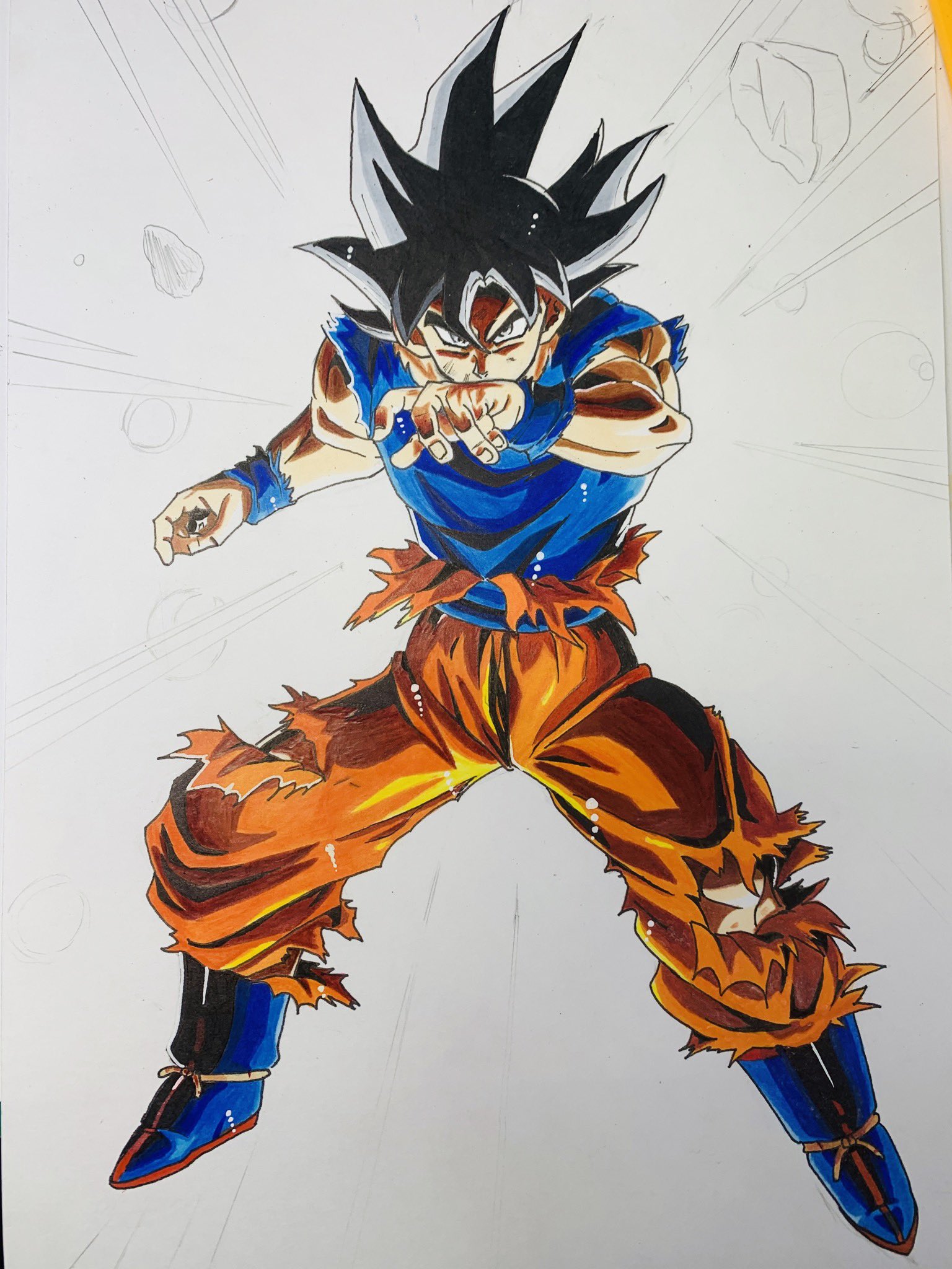ドラゴンボール画像かっこいい身勝手の極意 色紙ART10 孫悟空