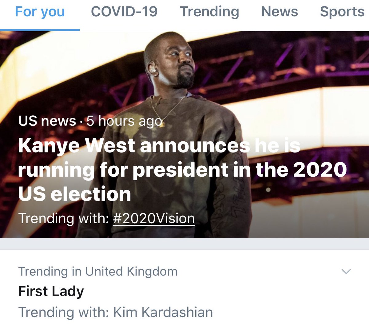 TweetEco's tweet image. Wow!
2020 is the year that keeps on giving!
Kanye West announces he’s running for president 2020!

#KanyeWest
#Trump 
#SplitTheVote