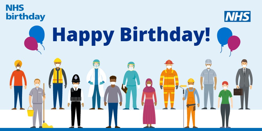 Today is the 72nd #NHSBirthday! 🎂🎈 At 5pm bring out your pots and pans and join in a one-off clap – the loudest ever – to say a massive thank you to everyone who has helped us through the crisis so far 👏💙 #ThankyouTogether