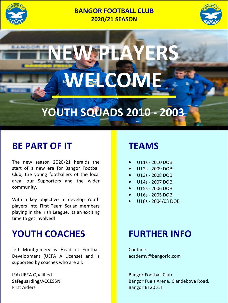 bangorfc's tweet photo. ⚽️ It’s an exciting time for Bangor Football Club. 

#BePartOfIt https://t.co/NUZhqeqGE7