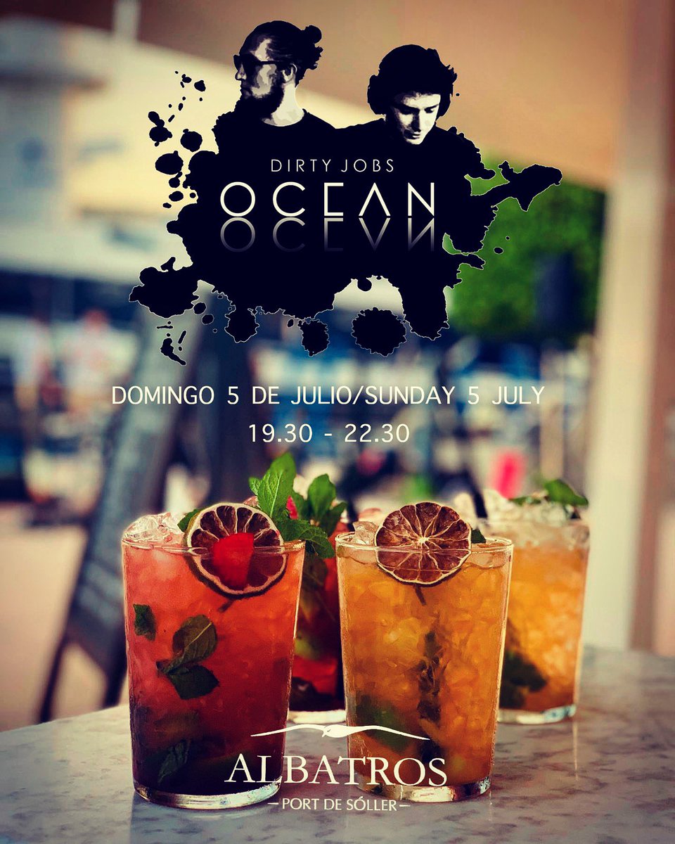 Dirtysoficial's tweet image. .👉Avui/today/hoy🌿🤘!!
.
.👉DIRTYJOBS SUNSET SEASON㊗️🙌!
.
.👉19.30h a @albatros 🍺🍹!
.
.DIRTYJOBS㊗️🙌 OCEAN🌊.
.
.#dirtyjobs #ocean #sunsetset #portdesoller #djsoller #djmallorca #albatrosportdesoller