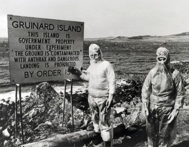 74frankfurt's tweet photo. Gruinard Island, Inner Hebrides. Used as Anthrax Test Site in WWII and quarantined for 48 Years. (Getty Images) https://t.co/D0jtP9IULp