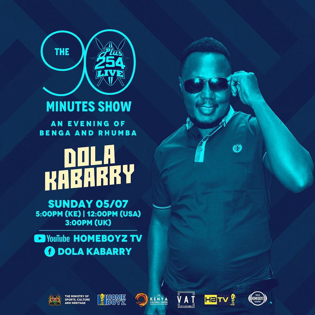 plus254live's tweet photo. On this first Sunday of July, we bring you a double dose of the 90minutes show with @DolaKabarry, live on #Homeboyz Tv (YouTube) starting 5pm! Don't miss out. 
 #sundayvibes #examscancelled #COVIDー19 https://t.co/A7EzVRln72