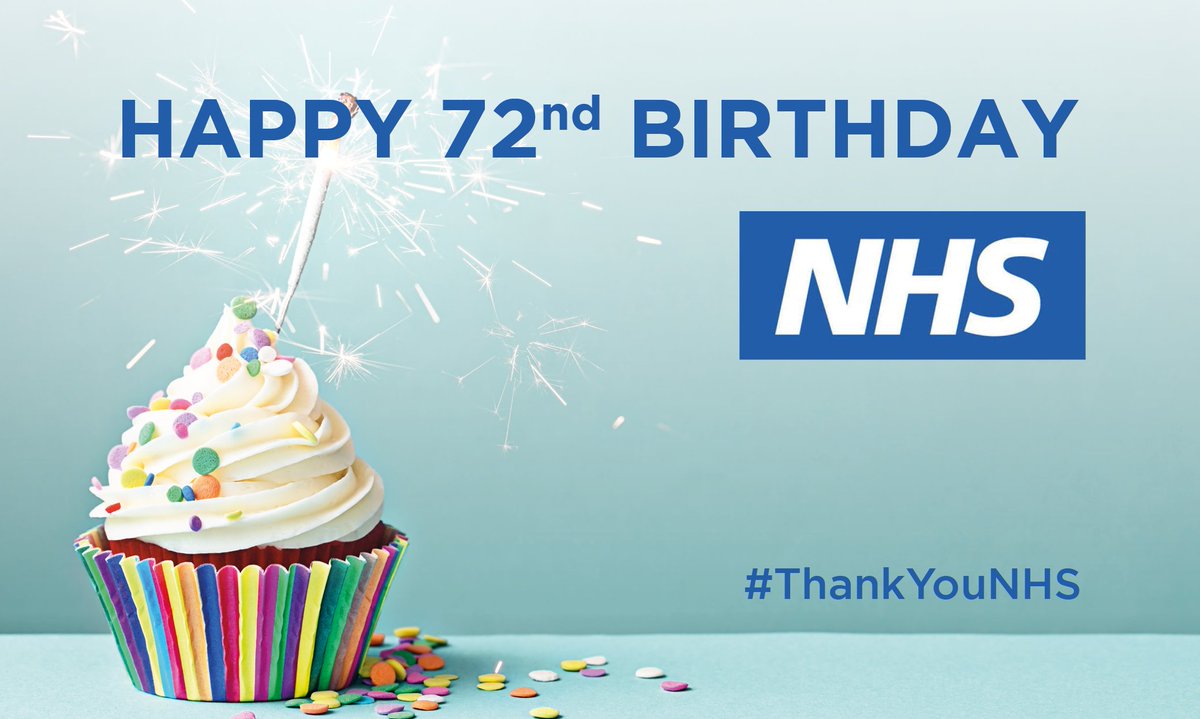 Wishing the NHS a very Happy 72nd Birthday! 

We’d like to take this opportunity to say THANK YOU to the NHS &amp; all the amazing key workers who have helped respond in the fight against COVID-19.

We will be joining the loudest clap yet at 5pm to say #ThankYouTogether

#NHSBirthday