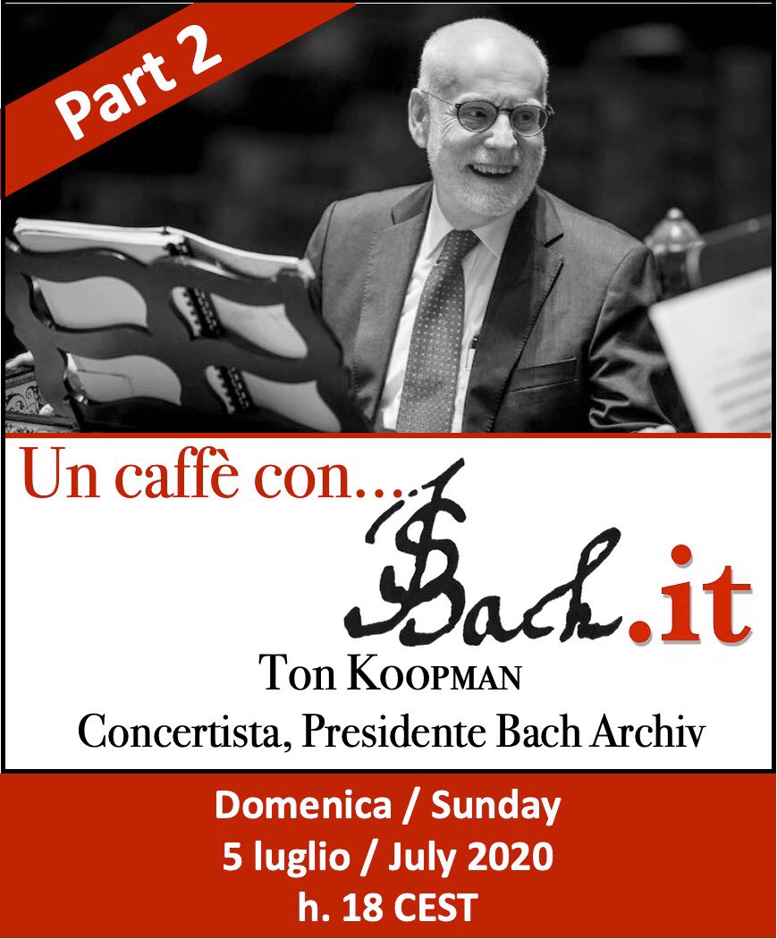 JSBach.it (@jsbachi) on Twitter photo Join us at 18CEST for the second part of our interview with legendary <a href="/Ton__Koopman/">Ton Koopman</a> of <a href="/amstbaroque/">Amsterdam Baroque</a> and @bachleipzig m.youtube.com/watch?v=e-dlyH… <a href="/ambachsociety/">American Bach Society</a> <a href="/JSBach/">J. S. Bach</a> <a href="/BWV_140/">Bach 140</a> @jsbachutrecht @CantataBach <a href="/OxfordBach/">Oxford Bach Soloists</a> <a href="/oregonbachfest/">Oregon Bach Festival</a> Join us at 18CEST for the second part of our interview with legendary <a href="/Ton__Koopman/">Ton Koopman</a> of <a href="/amstbaroque/">Amsterdam Baroque</a> and @bachleipzig m.youtube.com/watch?v=e-dlyH… <a href="/ambachsociety/">American Bach Society</a> <a href="/JSBach/">J. S. Bach</a> <a href="/BWV_140/">Bach 140</a> @jsbachutrecht @CantataBach <a href="/OxfordBach/">Oxford Bach Soloists</a> <a href="/oregonbachfest/">Oregon Bach Festival</a>