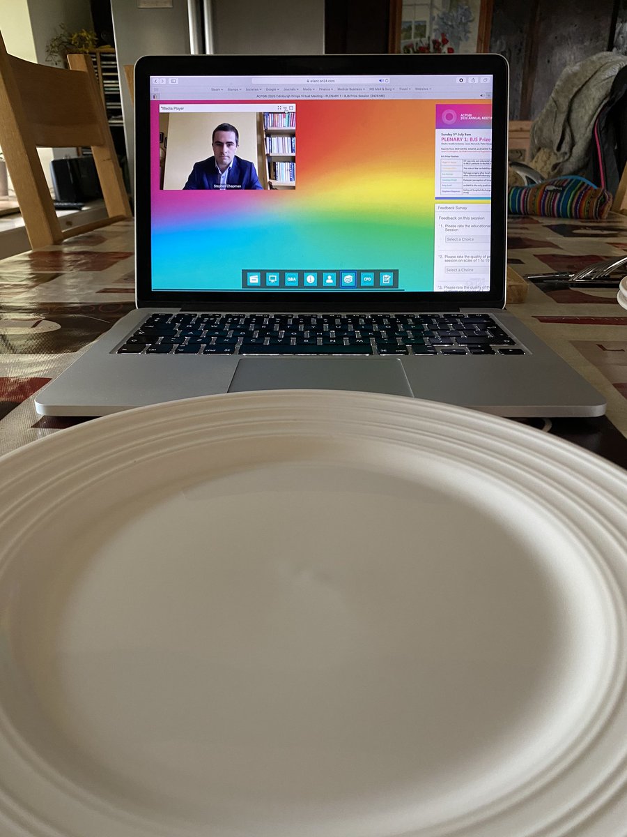 bottomdoc's tweet photo. Haven’t quite timed my #FullEnglish right with the first session of #ACPGBI2020 - will now be a brunch meeting! Excellent session #BJSPrize impressive data and presenters https://t.co/UAyPsUm5Du