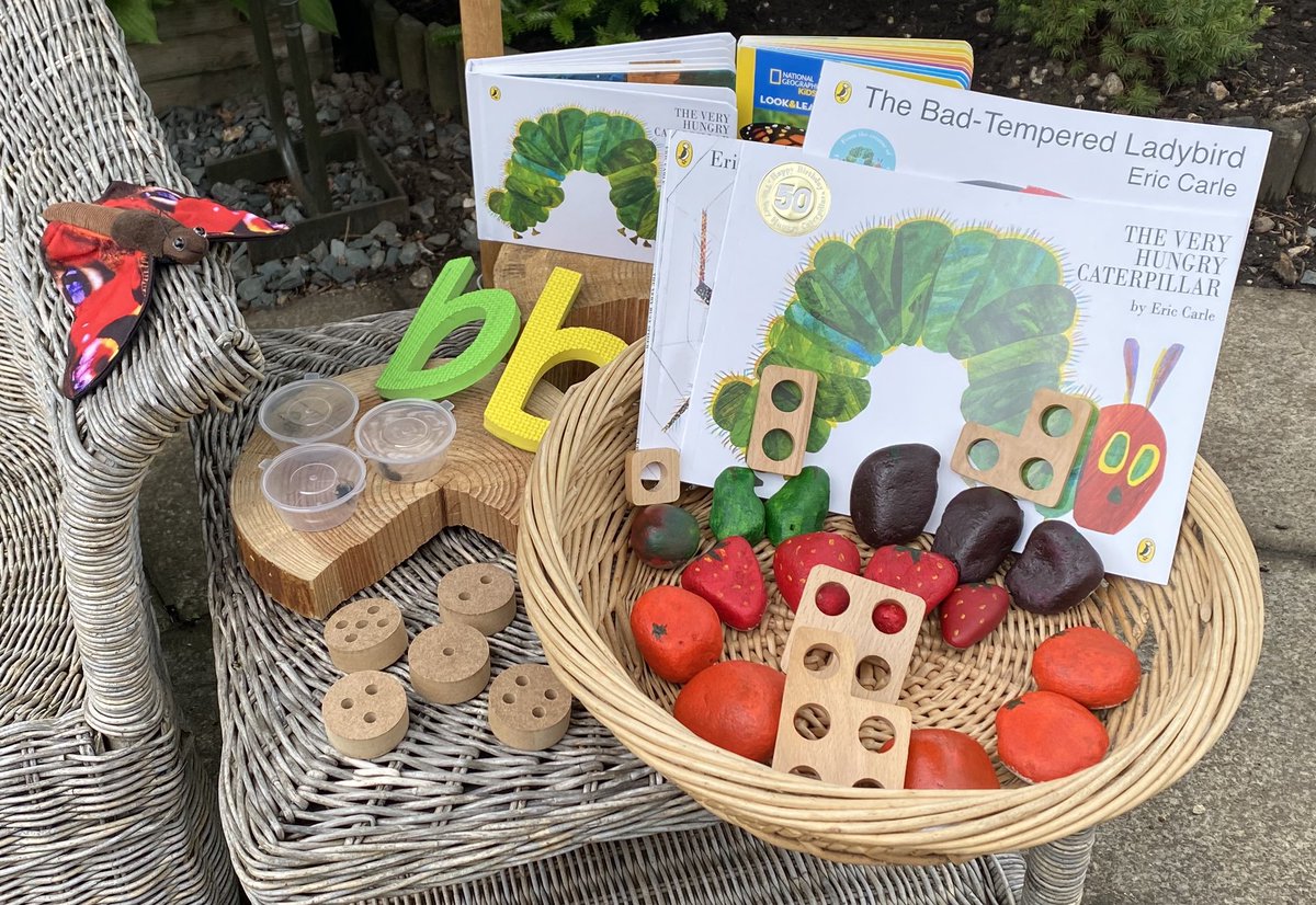 EYFS_TfW_Guru's tweet photo. So this week I’ve been experimenting with whole and part number using the topic of minibeasts and the story of The Very Hungry Caterpillar. I Focused on numbers 1-5 but you extended beyond to 10. Happy to share my planning, DM me. #earlymaths #earlynumbersense #EYtwittertagteam https://t.co/0JmxgUEsta