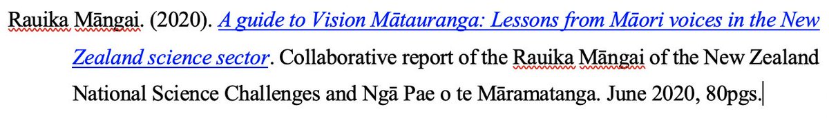 amaorijackson's tweet photo. Screenshot from my course outline for my 2nd year students. Great to be able to update the course reader with this report in Lecture 7: Kaupapa Māori Theory and Methodology in Practice. It sits with Te Ara Tika and 2 of our papers of KMT in action. #putitintoaction https://t.co/aNLPtw7XHE